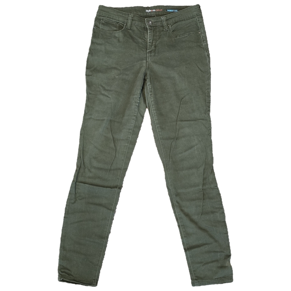 Style & Co. Olive Green Skinny Pants